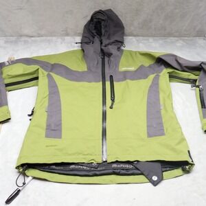 Bergans of Norway Jacket Mens Medium Green Hooded Mesh Lined Hiking Outdoor
